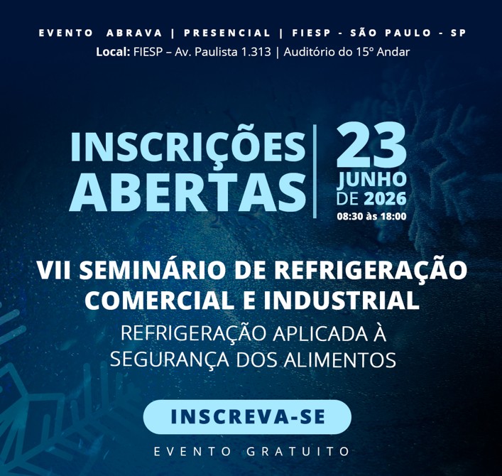 ABEA apoia o VII Seminário de Refrigeração Comercial e Industrial da ABRAVA